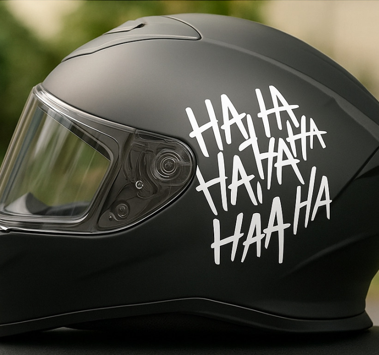 Laugh monocolor design motorcycle sticker - TenStickers