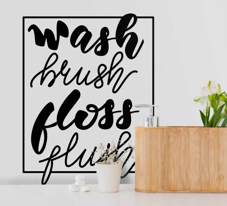 Lettering poster bathroom bathroom wall sticker - TenStickers