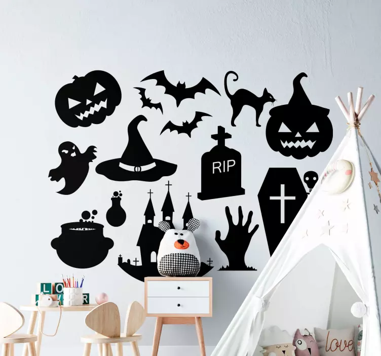 Little symbols halloween sticker - TenStickers