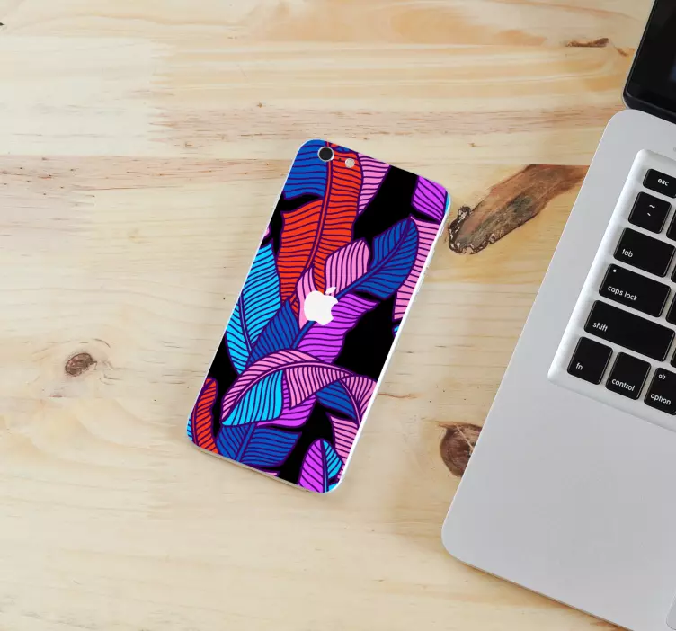 Lively Leaf Motifs iPhone sticker - TenStickers