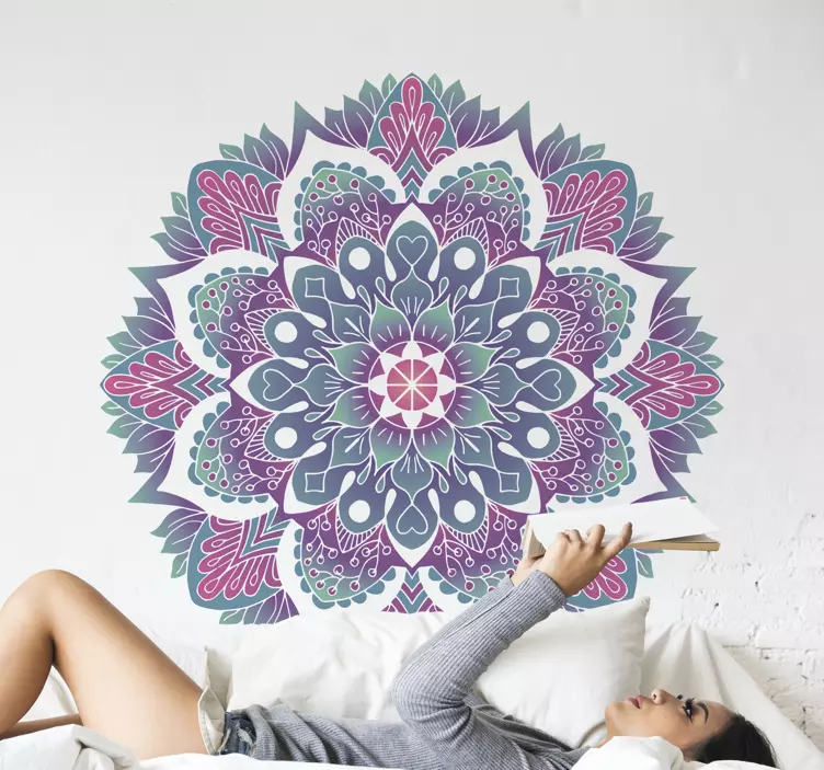 Location sticker colorful mandala design - TenStickers