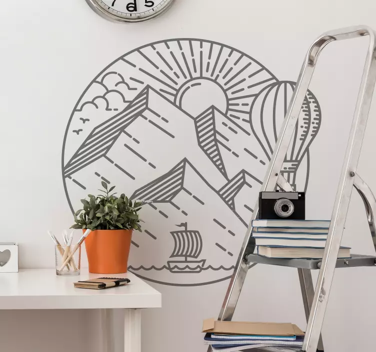 Location sticker mountain view - TenStickers