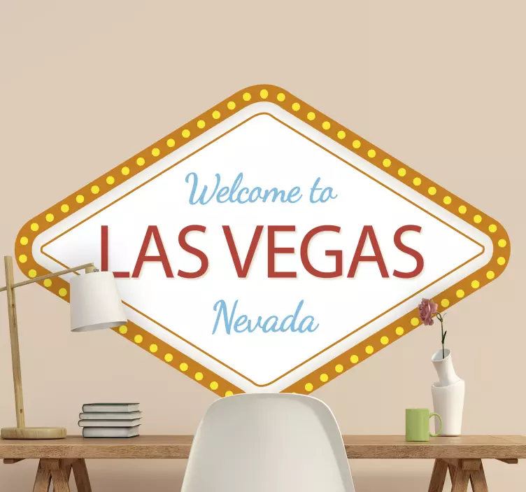 Location sticker welcome to las vegas nevada - TenStickers