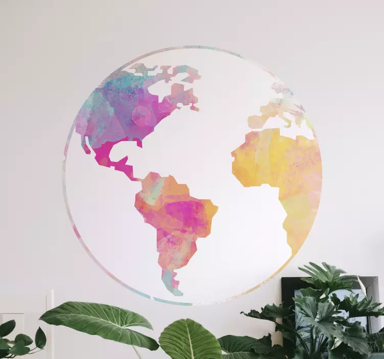 Location sticker with colorful geographic design - TenStickers