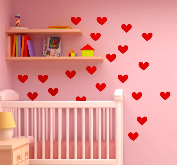 Love Hearts Kids Stickers - TenStickers