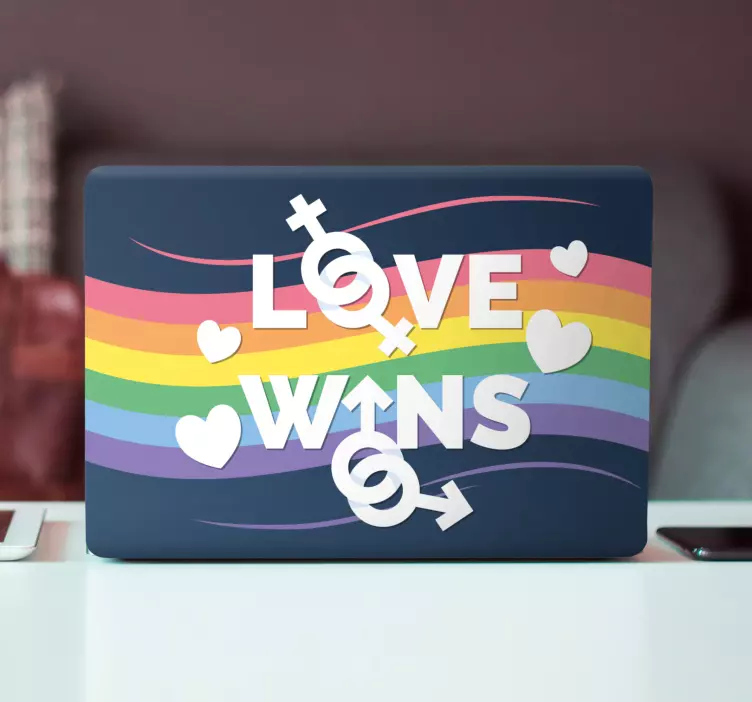 Love Wins Statement laptop skin - TenStickers