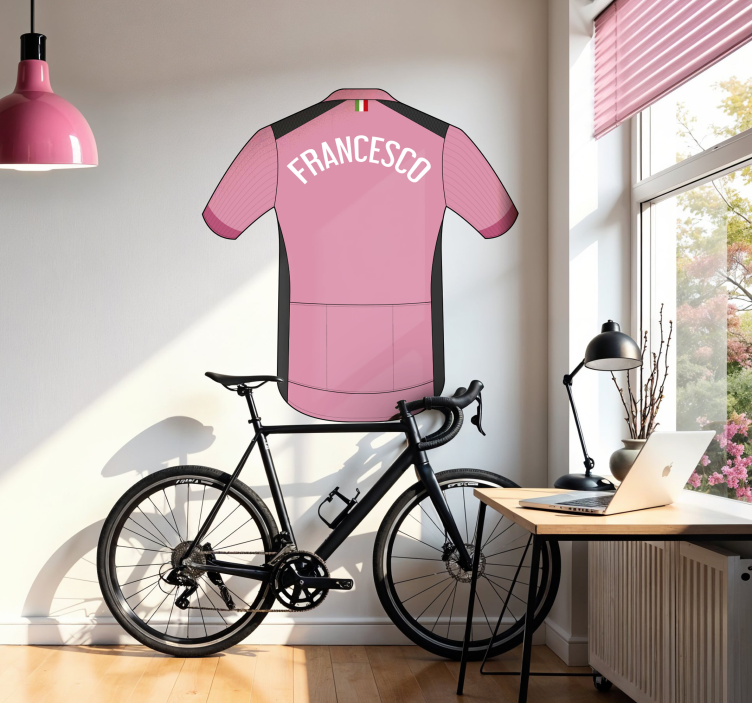 "Maglia Rosa" cycling decal - TenStickers