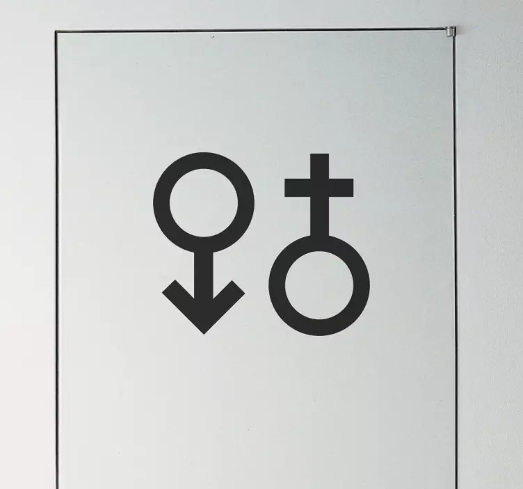Male and female symbol door sticker - TenStickers
