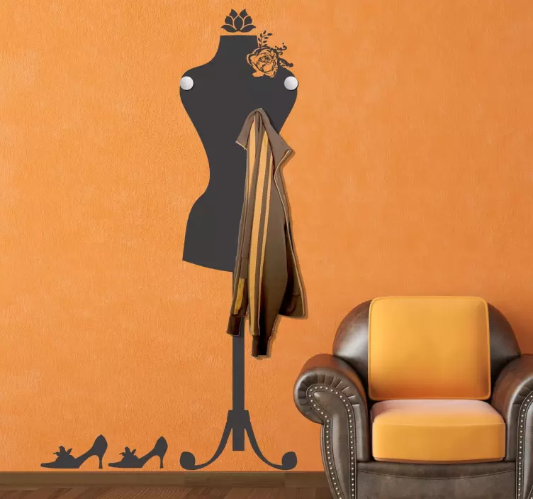 Mannequin Coat Rack Sticker - TenStickers