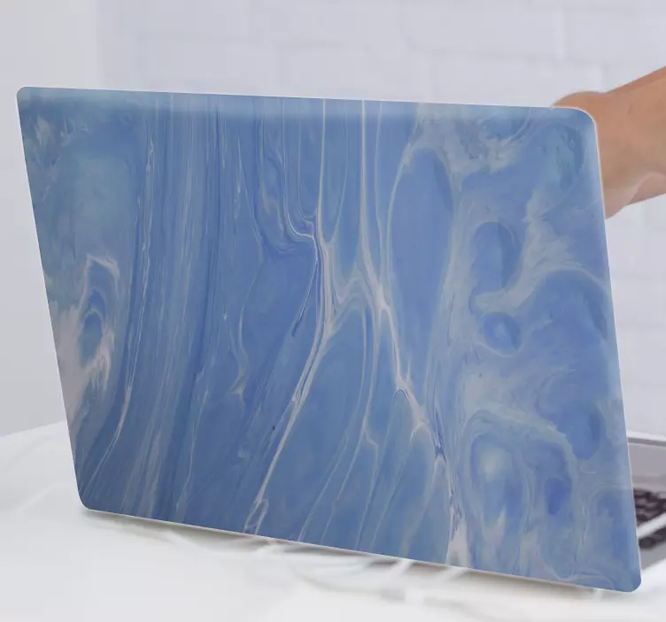 Blue marble effect laptop skin - TenStickers
