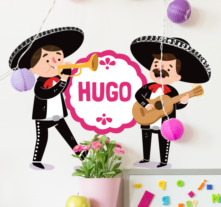 Mariachi Duo Figures folklore sticker - TenStickers