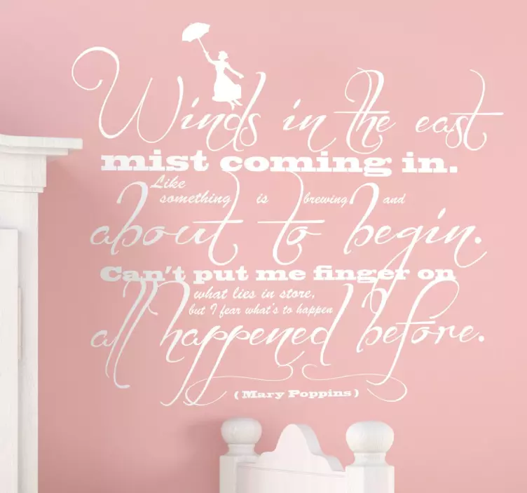 Mary Poppins Quote Wall Sticker - TenStickers