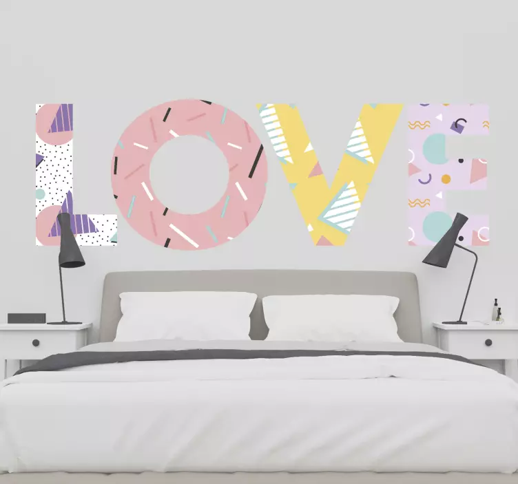 Memphis style lovesticker - TenStickers