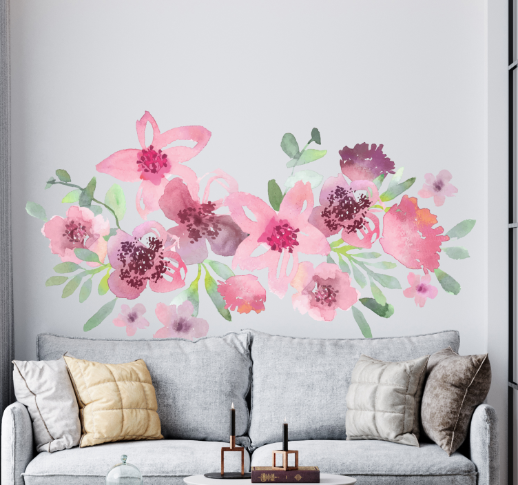Modern Art Flower flower wall sticker - TenStickers