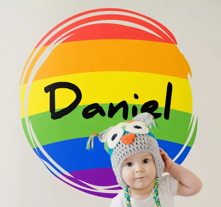 Modern vinyl rug with vibrant personalized design - TenStickers