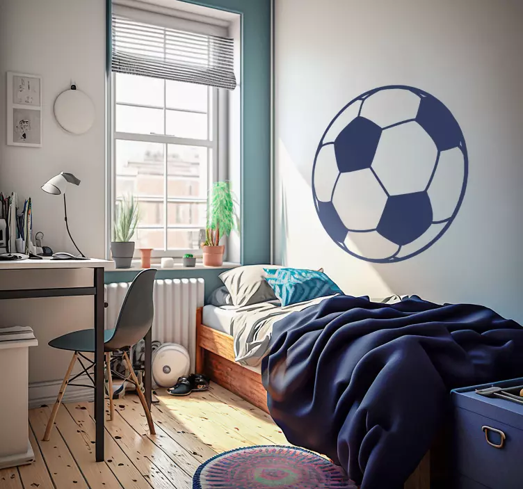 Monochrome Football Wall Sticker - TenStickers