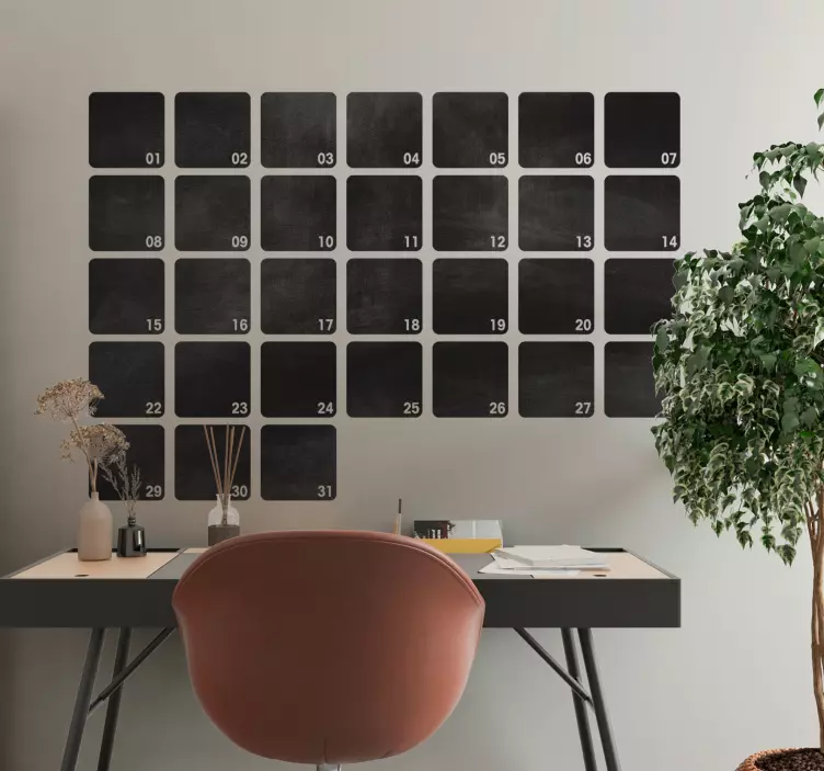 Month Planner Blackboard Sticker - TenStickers