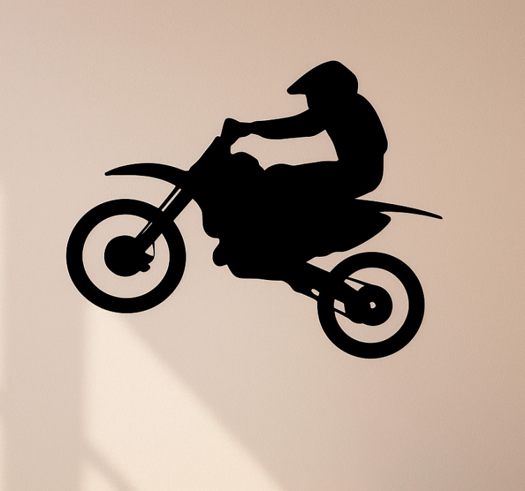 Motocyclist on a motorbike motorcycle sticker - TenStickers