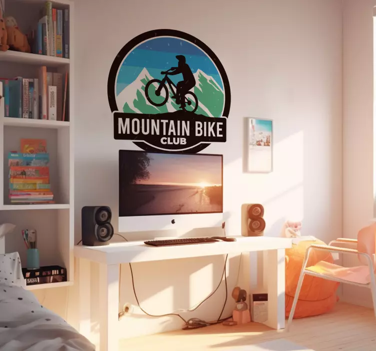 mountain bike club teenage wall decals - TenStickers