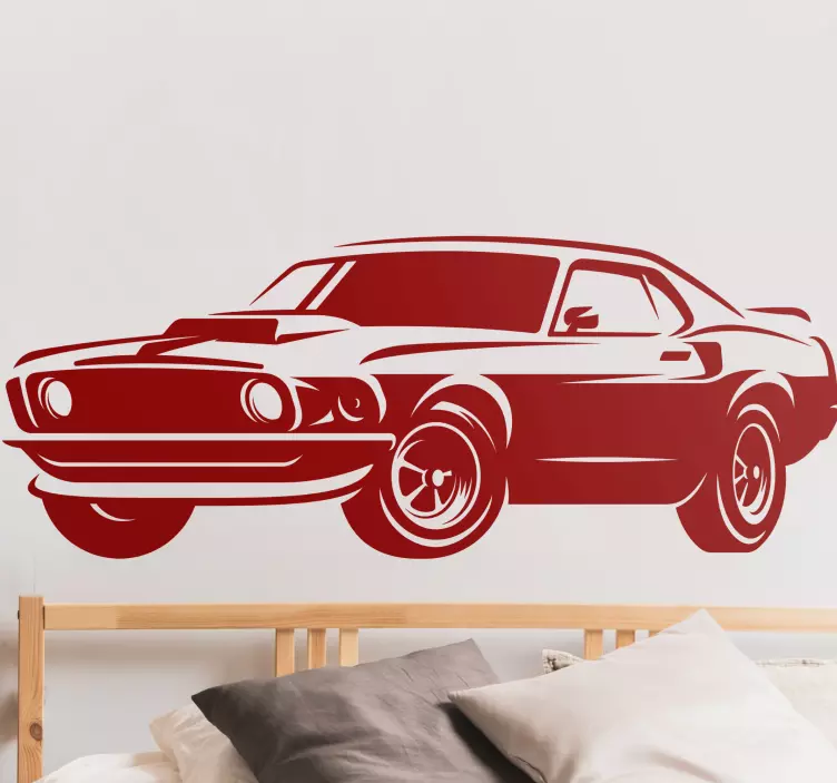 Muscle silhouette car sticker - TenStickers