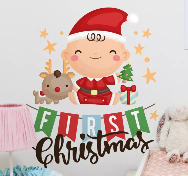 my first christmas sticker christmas sticker - TenStickers