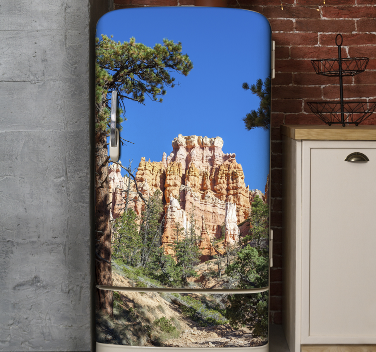 Natural view blue sky fridge sticker - TenStickers