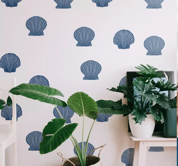 Nature wall sticker shell print design - TenStickers