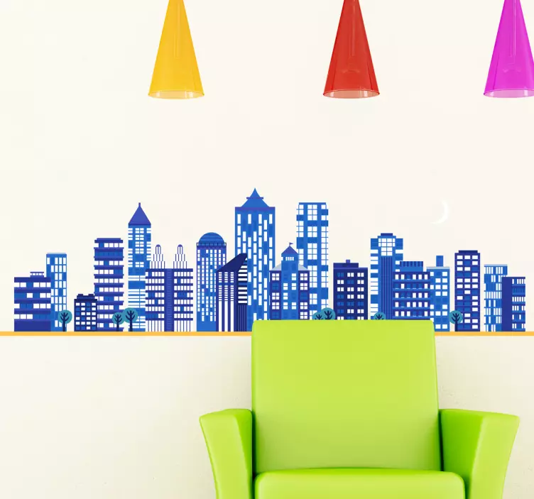 Night City Wall Sticker - TenStickers