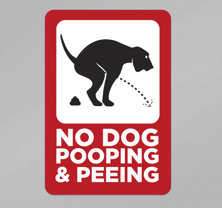 No poo or pee sticker sign - TenStickers