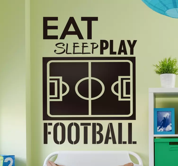 EAT SLEEP ENJOY FOOTBALL football sticker - TenStickers
