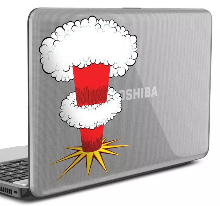 Nuclear Explosion Laptop Sticker - TenStickers
