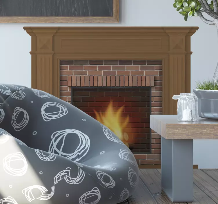 Object sticker classic fireplace design - TenStickers