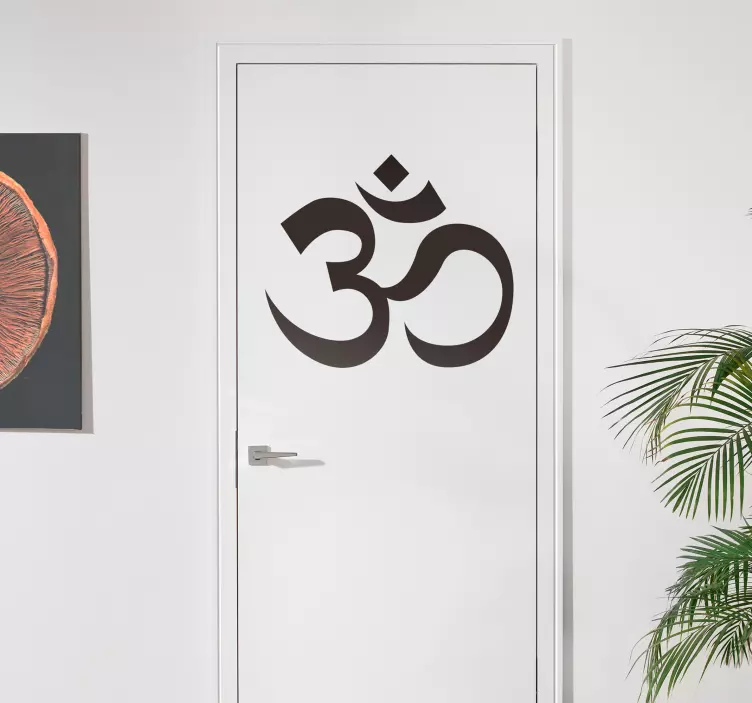 om hinduism symbol door sticker - TenStickers
