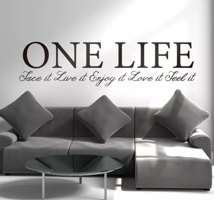 ONE LIFE FACE IT LIVE quote sticker - TenStickers