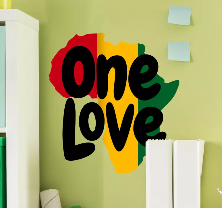 One Love Africa Wall Sticker - TenStickers