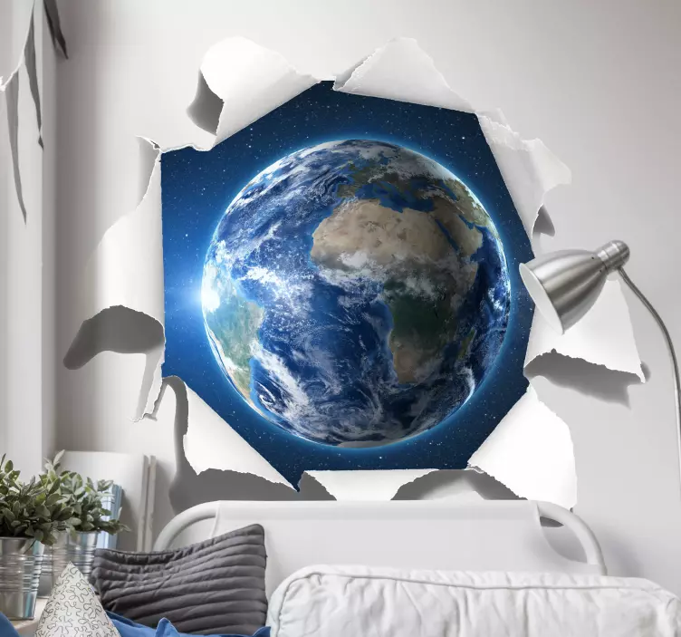 Optical  sun over the earth visual effects decal - TenStickers