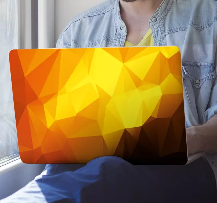 Orange gradient colours laptop skin sticker - TenStickers