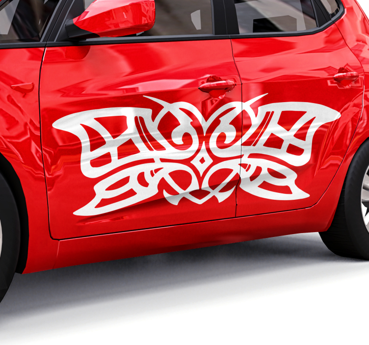 Ornate Butterfly Design car sticker - TenStickers
