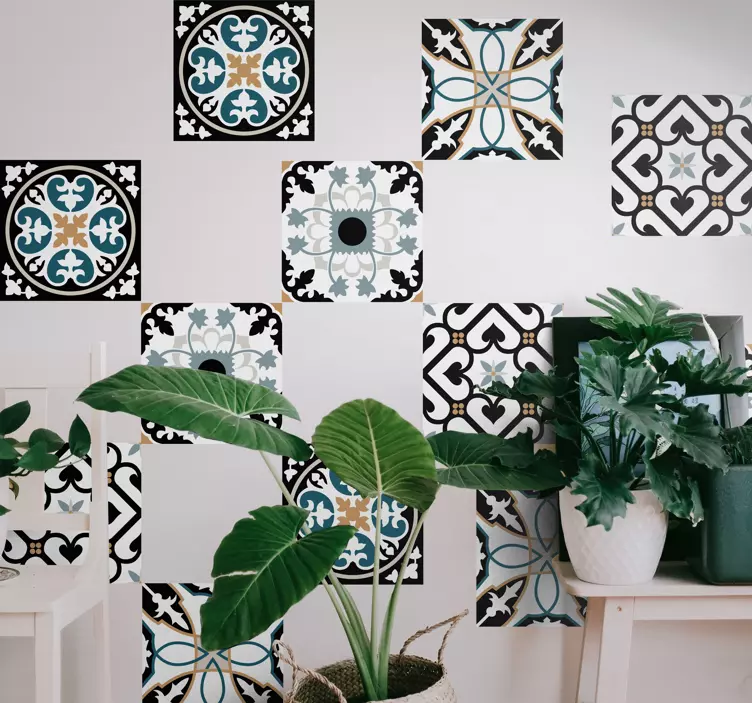 Ornate mosaic patterns tile sticker - TenStickers