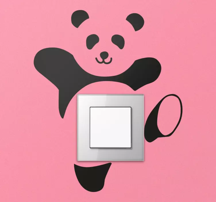 Panda Light Switch Sticker - TenStickers