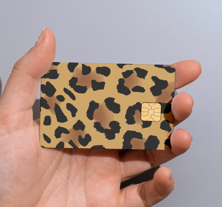 Panther print printed credit card sticker - TenStickers
