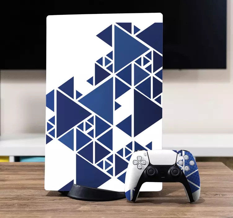 Pattern of blue  PS5 stickers - TenStickers