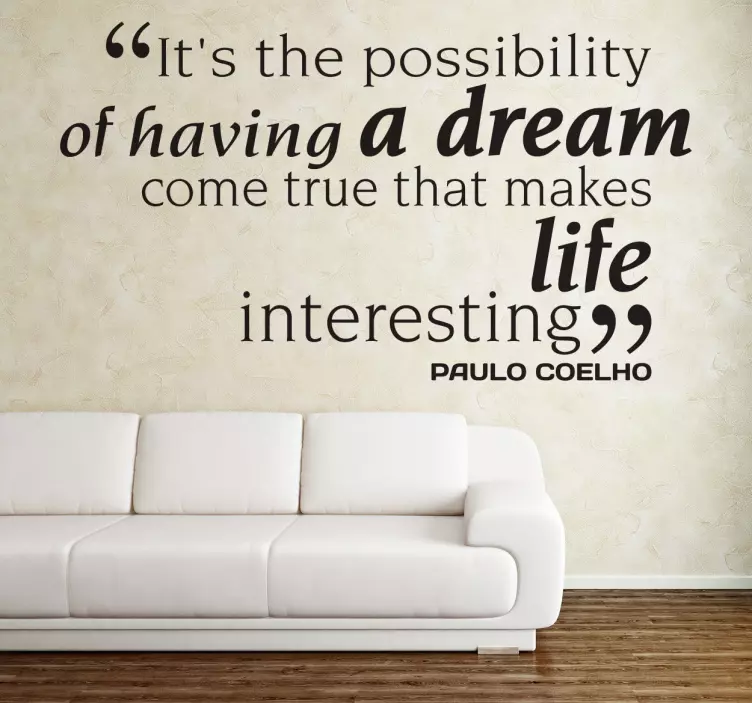 Paulo Coelho Quote Wall Sticker - TenStickers