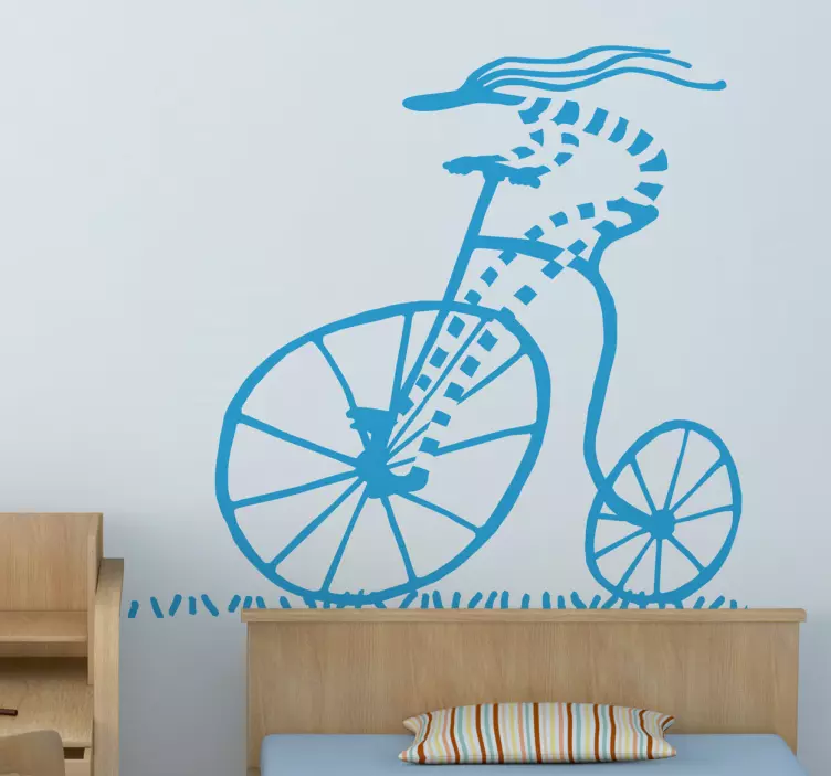 Penny Farthing Cyclists Sticker - TenStickers