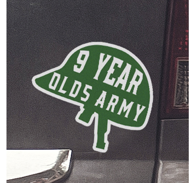 Personalise years old army Car Sticker - TenStickers
