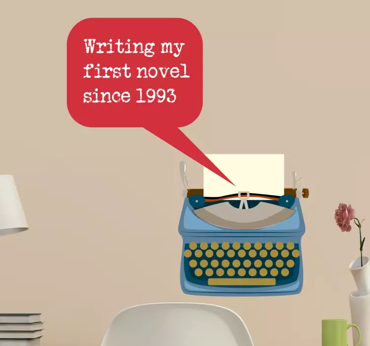 Personalised Typewriter Wall sticker - TenStickers