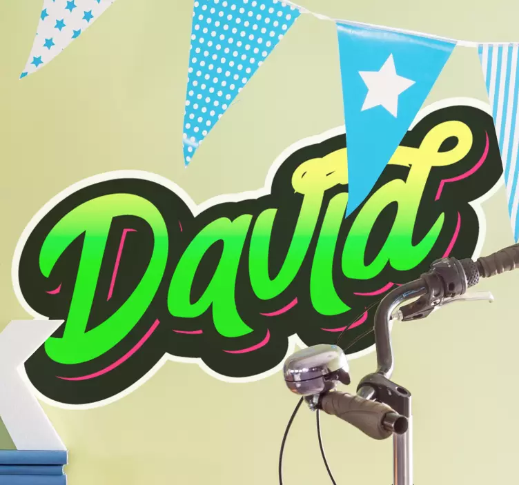 Personalizable Name Style quote sticker - TenStickers