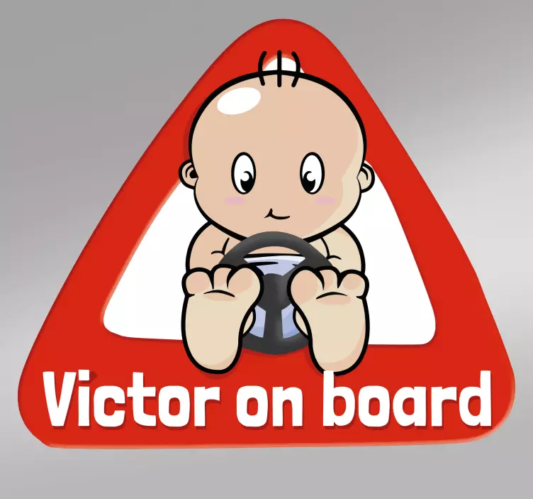 Customised name sign baby on board sticker - TenStickers