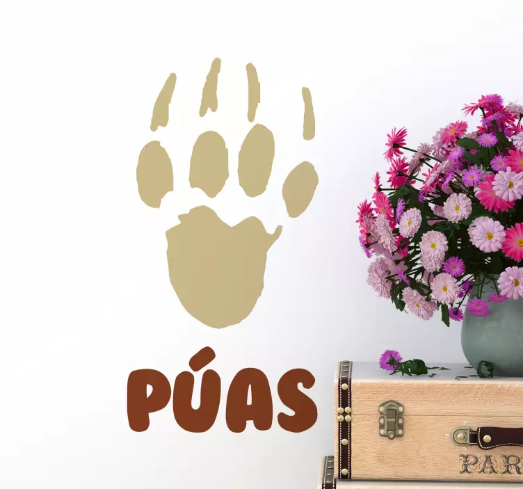 PERSONALIZED PAW PRINT DESIGN pet wall art - TenStickers