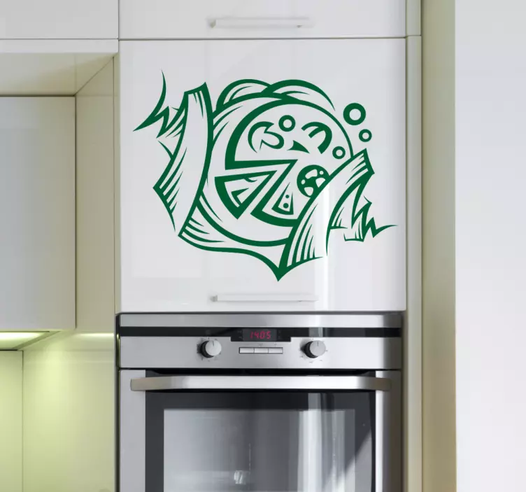 Pizza Emblem Kitchen Sticker - TenStickers